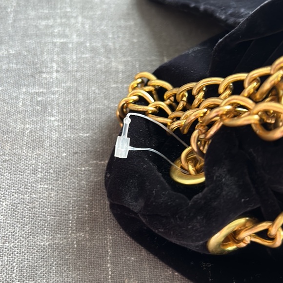 Paris Hilton Mini Black Velvet Bag - Picture 7 of 9